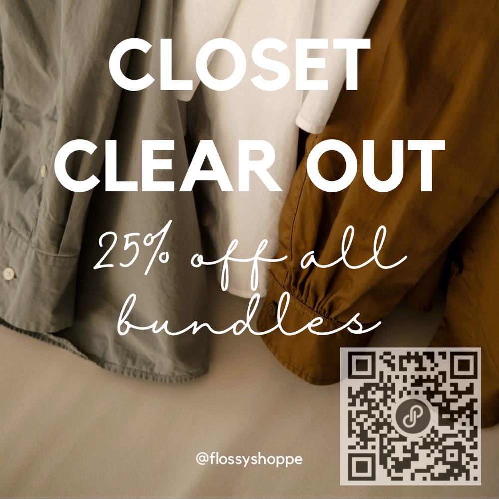 Closet Clearout 25% off all bundles 🛍️ + offers welcome! 🫶
